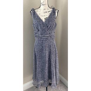 Connected Apparel Black & White Polka Dot Dress - Size 12